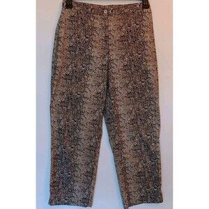 Liz Claiborne Lizsport Women's Size 8 Snake Print Black/White Cropped Pants
